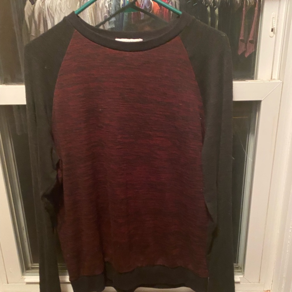 Maroon and black sweater